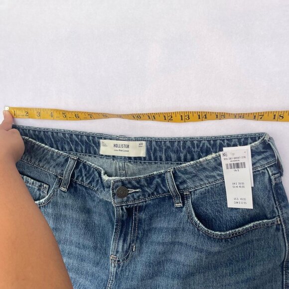 NWT Hollister Low-Rise Medium Wash Loose Jeans Size 14S/32W Baggy Oversized - Picture 5 of 7